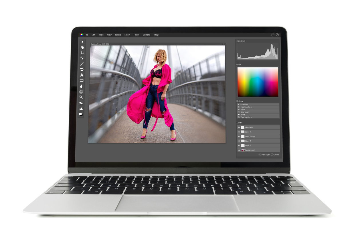 Photo Editing Software in Laptop